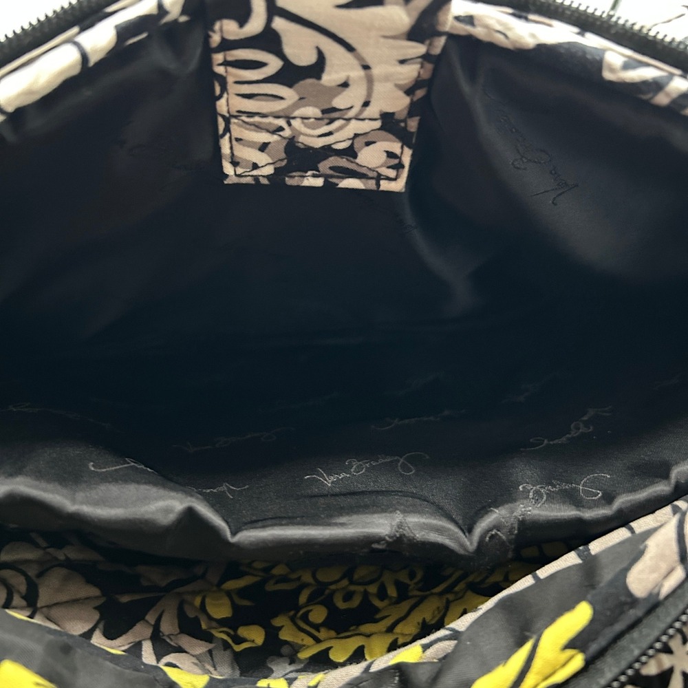 Vera Bradley Provencal Quilted Laptop Backpack Womens Large Yellow Black - Picture 4 of 6